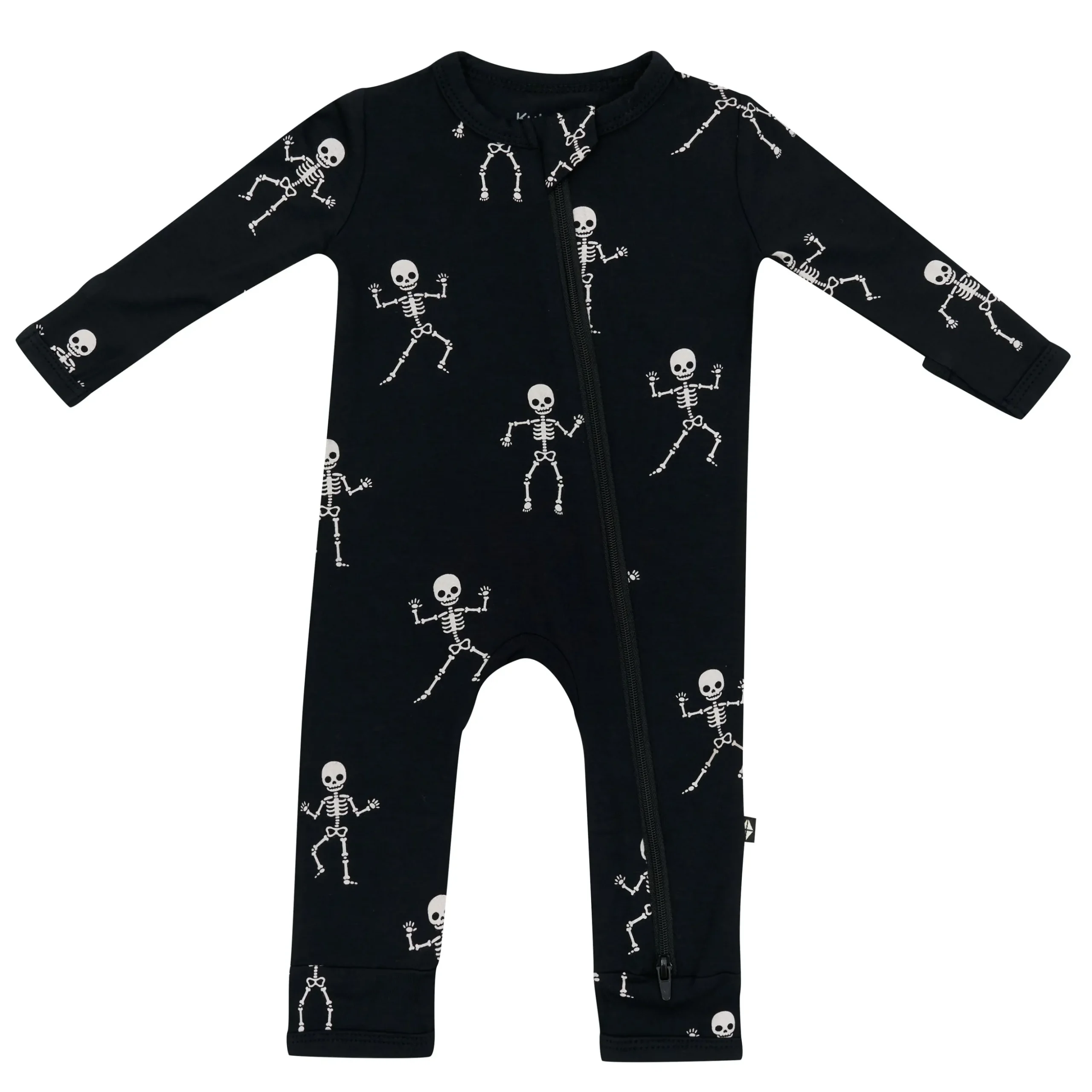 Zippered Romper in Skeleton