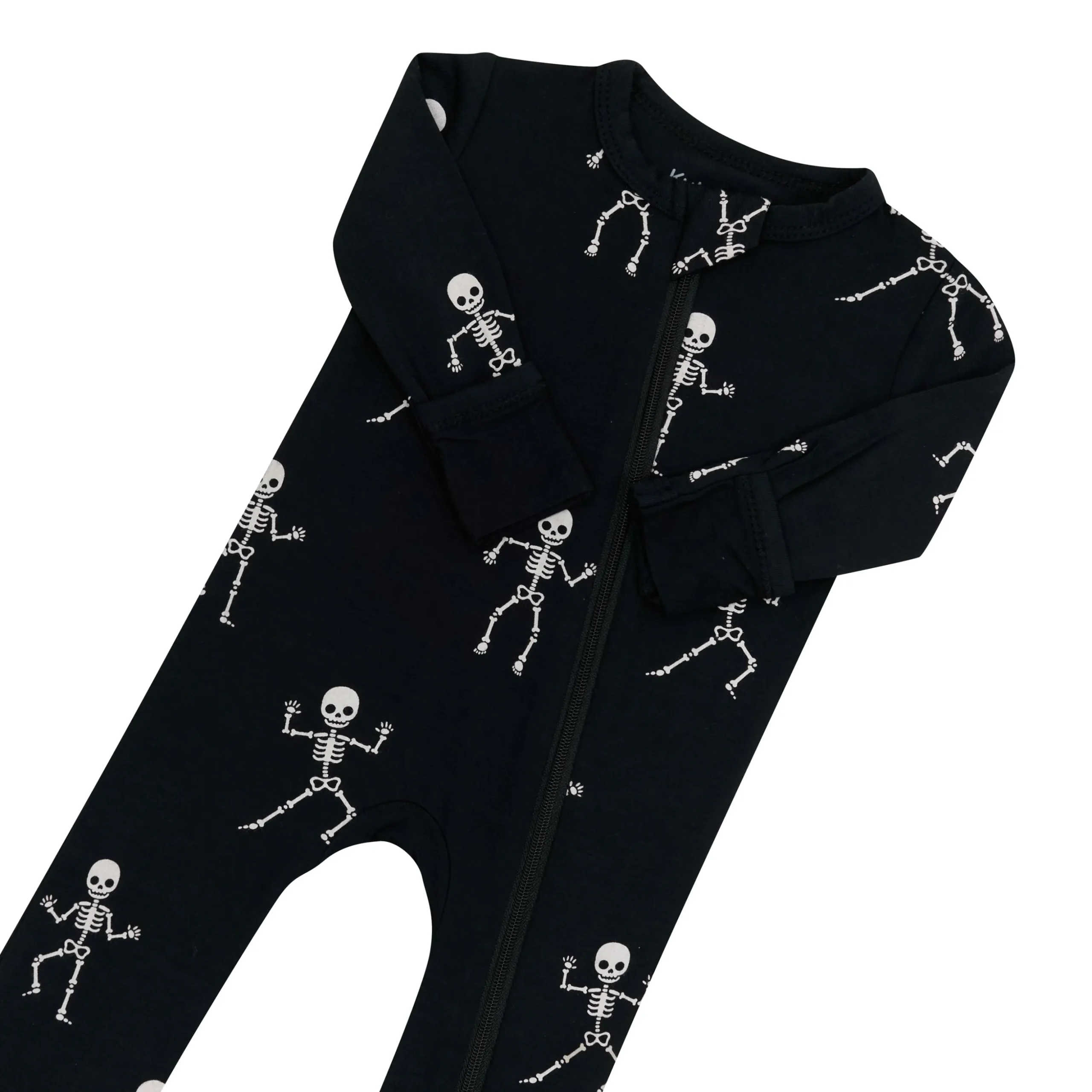 Zippered Romper in Skeleton