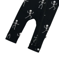 Zippered Romper in Skeleton