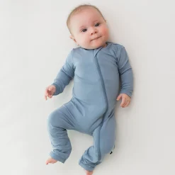 Zippered Romper in Slate