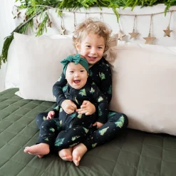 Zippered Romper in Twinkle Tree