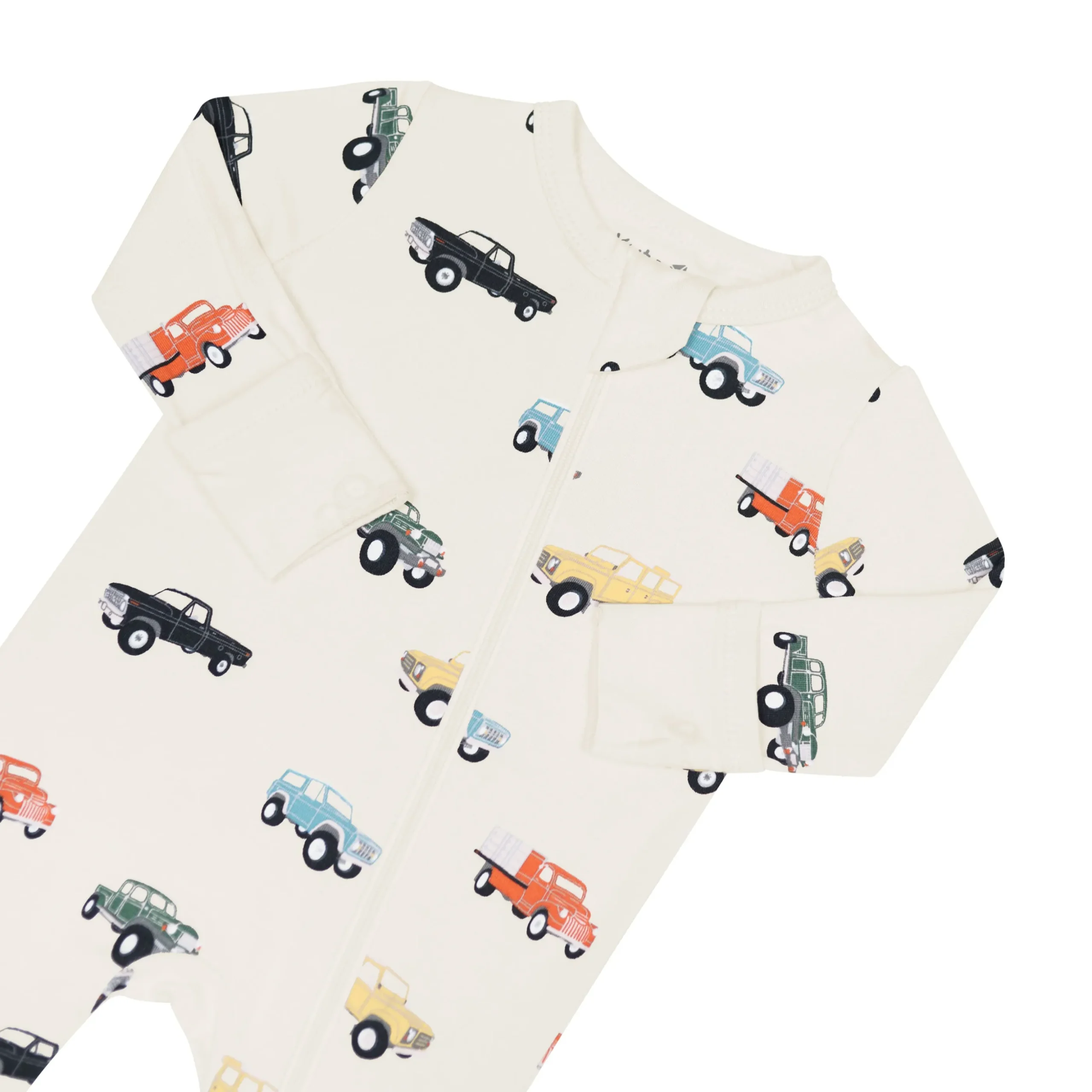 Zippered Romper in Vintage Truck