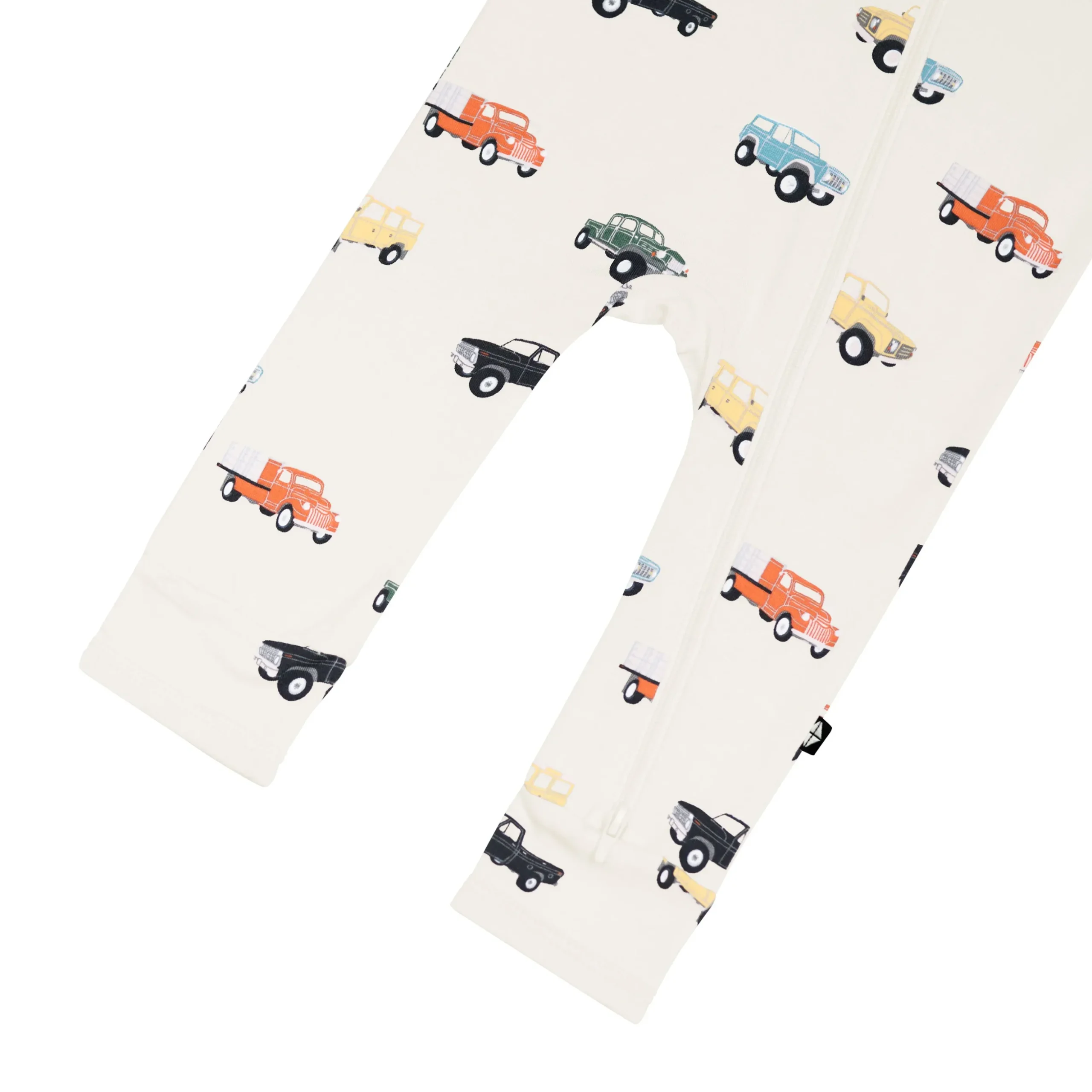 Zippered Romper in Vintage Truck