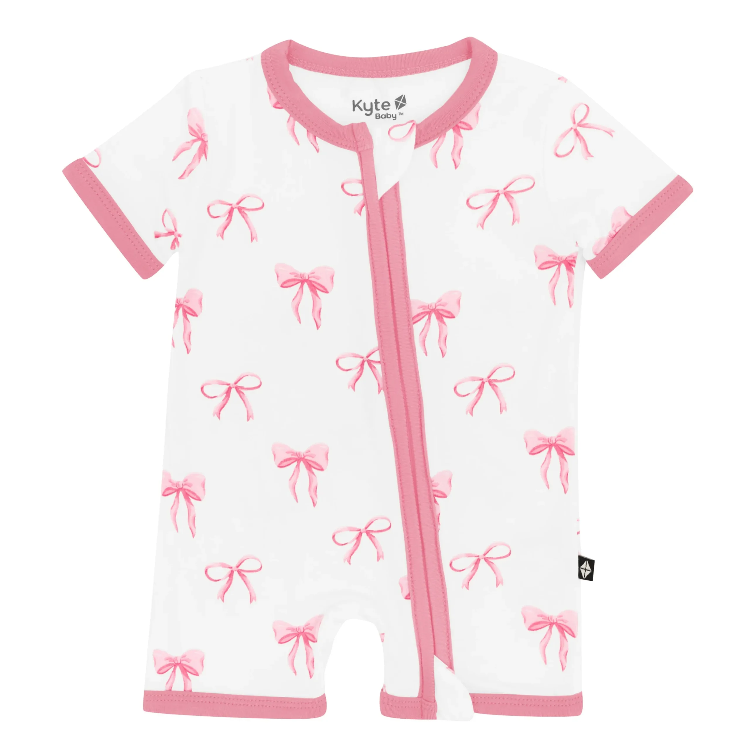 Zippered Shortall Romper in Bow