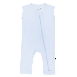 Zippered Sleeveless Romper in Mist