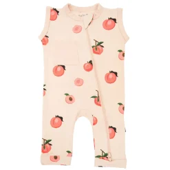Zippered Sleeveless Romper in Peach