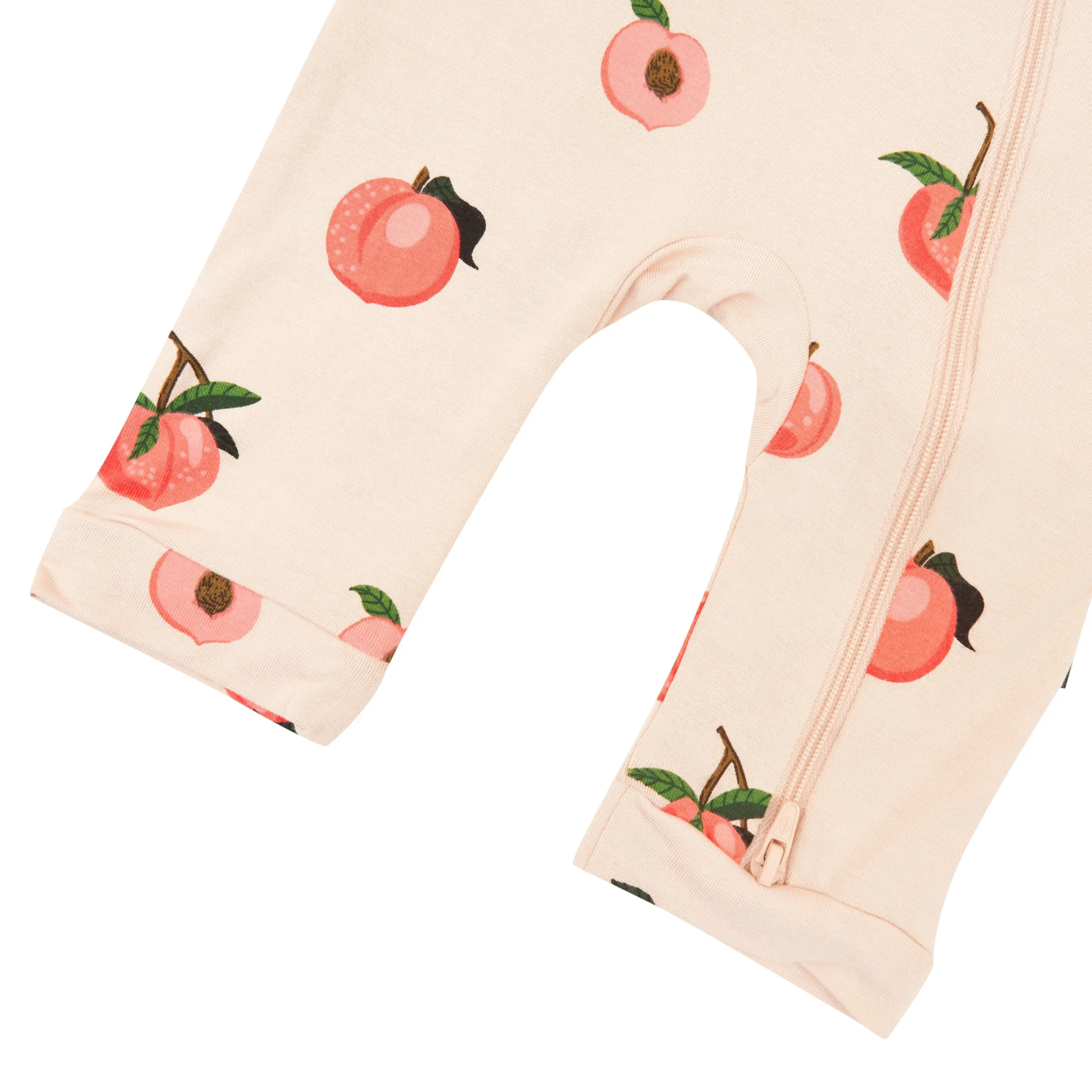 Zippered Sleeveless Romper in Peach