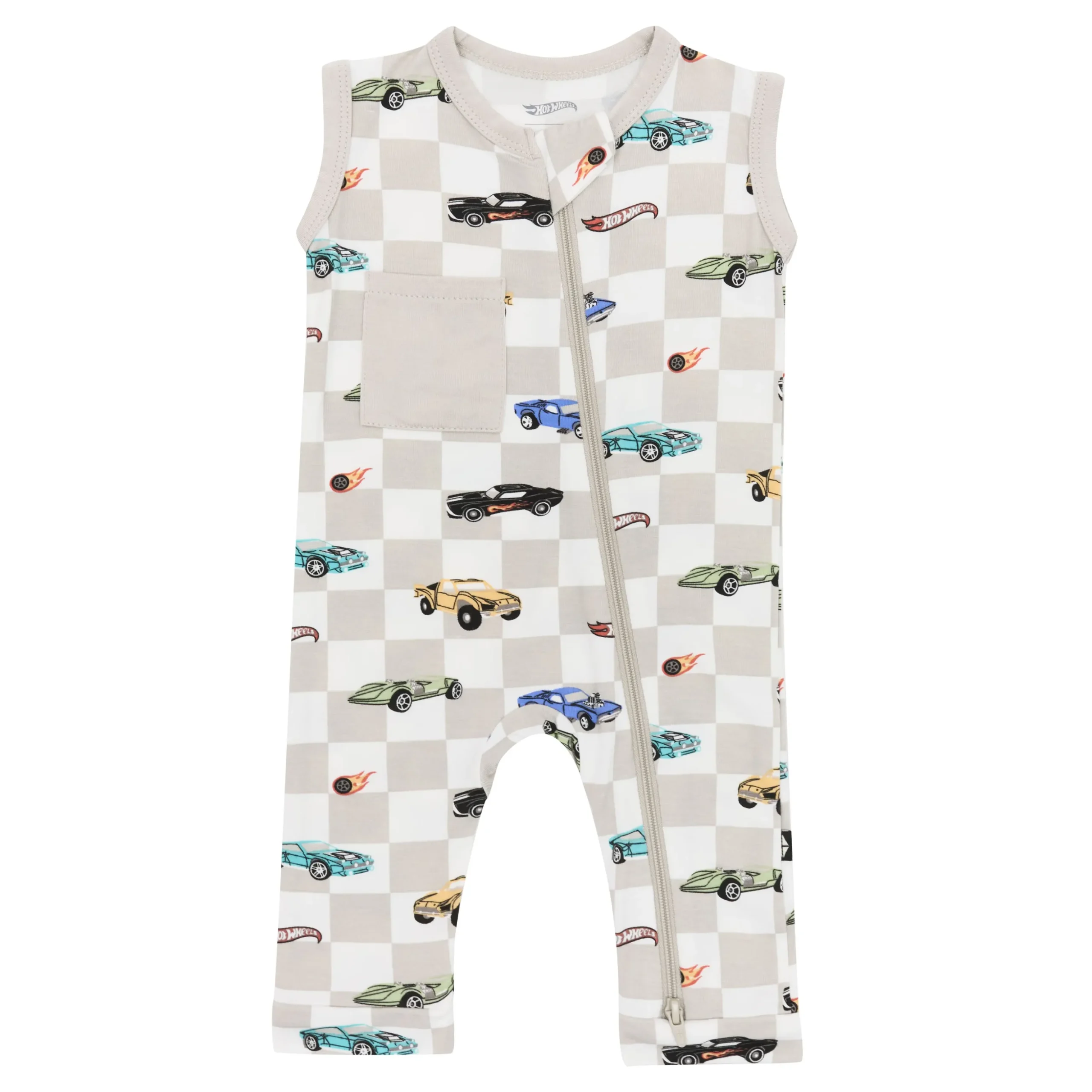 Zippered Sleeveless Romper in Fast and Fierce